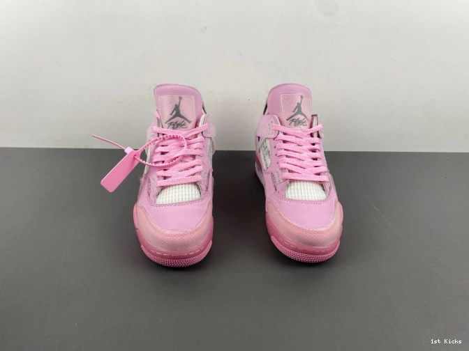 1st Kicks OFF-WHITE PINK JORDAN X 4 0628
